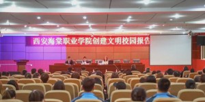 西安海棠职业学院举办创建文明校园工作推进报告会