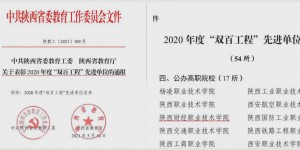 陕西财经职业技术学院连续四年荣获陕西省“双百工程”先进单位
