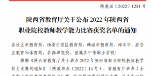 陕西国防职院教师在2022年职业院校教师教学能力比赛喜获佳绩