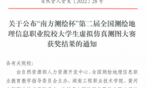 咸阳职院在测绘地理信息职业院校大学生虚拟仿真测图大赛获一等奖